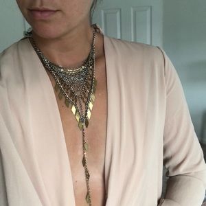 Free People Gold and Silver Dangling Necklace